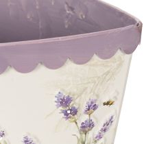 Itens Carrinho de mão com vaso de flores e elegante design lavanda, 46 cm