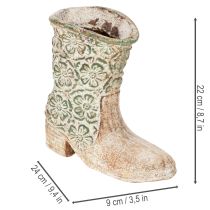 Itens Vaso de flores, bota de cowboy, planta, sapato, estampa floral vintage, 24 cm