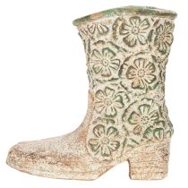 Itens Vaso de flores, bota de cowboy, planta, sapato, estampa floral vintage, 24 cm
