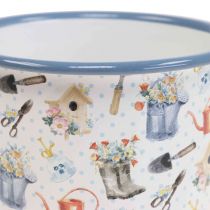 Taça de plantas Taça decorativa esmaltada motivos de jardim Ø11cm