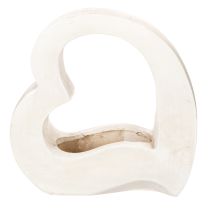 Itens Enfeite em formato de coração para plantas e arranjos florais, design vazado, formato moderno de coração, 19 cm