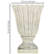 Itens Vaso para plantas em pedra fundida, estilo antigo, cinza, Ø17,5cm, altura 25cm