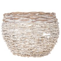Itens Cesto redondo trançado, cesto decorativo grande para plantio, 23 cm