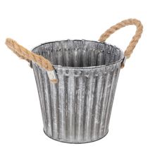 Itens Vaso de metal para plantas, vaso decorativo com alças, floreira, cachepô Ø16,5cm
