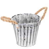 Itens Vaso de plantas com alças, floreira de metal, vaso decorativo para plantas Ø14,5cm