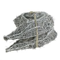 Itens Conjunto de 2 peças para decoração de túmulo com arranjo de trepadeira branca em formato de coração (30x23cm).