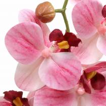 Ramo de orquídea artificial Phaelaenopsis Rosa Alt.49cm