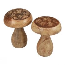 Itens Cogumelos de madeira cogumelos decorativos madeira decoração natural de outono Ø10cm Alt.12cm 2 unidades