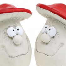 Itens Cogumelos para decorar, decoração de véspera de ano novo, cogumelos da floresta, decoração de concreto vermelho, branco A10 cm L12,5 cm 2 unidades