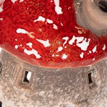 Itens Casa de Cogumelo com Farol, Figura Decorativa de Amanita muscaria com Chaminé, 10cm, 2 peças