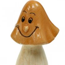 Itens Cogumelos decorativos figuras de decoração de outono em cerâmica marrom Ø6cm Alt.10,5cm 3 peças