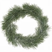 Guirlanda de natal ramos de pinho artificial nevou Ø30cm