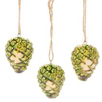 Itens Pingentes de pinha para decoração de outono, 5 cm, 3 peças