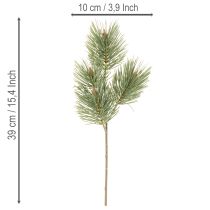 Itens Ramo decorativo artificial de pinheiro para arranjos, 39 cm, 6 peças