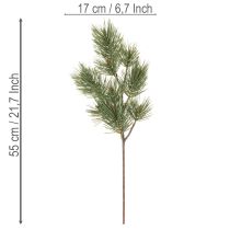 Itens Ramo de pinheiro artificial decorativo, 55 cm, 3 peças