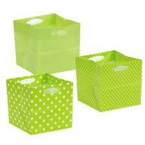 Saco plástico 12cm x 12cm x 12cm tipo verde. 12 unidades