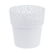 Cachepot de plástico branco Ø14,5cm A15,5cm 1 peça