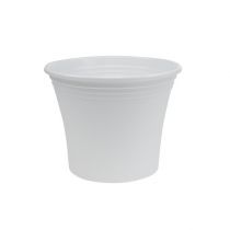 Itens Pote de plástico “Irys” branco Ø15cm Alt.13cm, 1ud