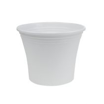 Itens Pote de plástico “Irys” branco Ø17cm Alt.14cm, 1ud