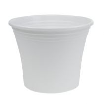 Pote de plástico &quot;Irys&quot; branco Ø22cm H18cm, 1 peça