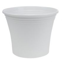 Pote de plástico &quot;Irys&quot; branco Ø29cm H24cm, 1 peça
