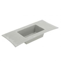 Vasilha do plantador cinza claro 30 cm x 14,5 cm