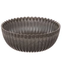 Itens Tigela canelada, antracite, tigela decorativa, redonda, 15 cm, 2 peças