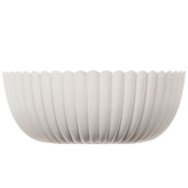 Itens Tigela redonda canelada branca para decoração versátil, 15 cm, 2 peças
