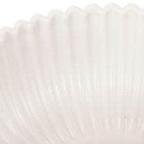 Itens Tigela redonda canelada branca para decoração versátil, 15 cm, 2 peças