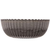 Itens Tigela redonda com ranhuras, recipiente decorativo para arranjos florais, 20 cm, 2 peças