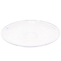 Itens Tigela decorativa redonda transparente com pé, 32 cm
