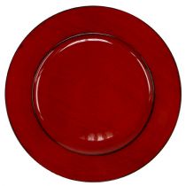 Placa de plástico Ø33cm vermelho-preto