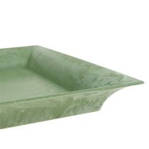 Placa de plástico quadrado verde 26 cm x 26 cm