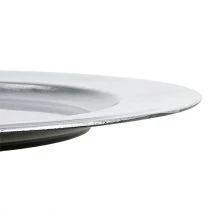 Itens Pratos de plástico prata Ø17cm 10p