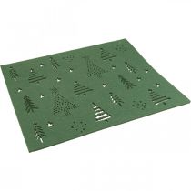 Placemat decoração de mesa de Natal verde feltro 45×35cm 4pcs
