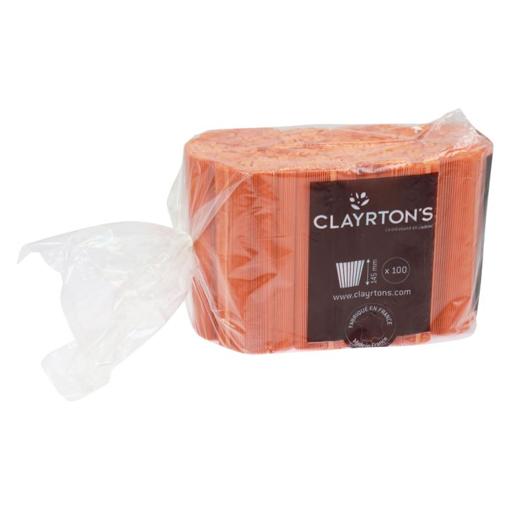 Itens Punhos plissados para vasos laranja 14,5cm 100 peças