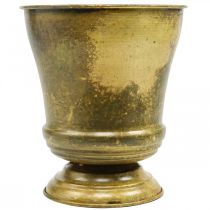 Itens Vaso vintage de metal para copo em latão Ø17cm Alt.19cm