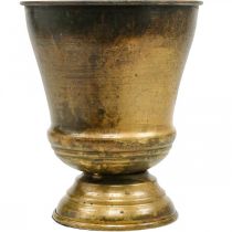Itens Vaso vintage de metal para copo em latão Ø14cm Alt.17cm