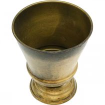 Itens Vaso vintage de metal para copo em latão Ø14cm Alt.17cm