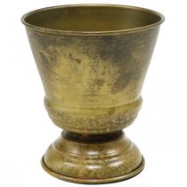 Floreira vintage vaso de metal em latão Ø11,5cm A13,5cm