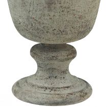 Itens Copo antigo em metal cinza/marrom Ø18,5cm 21,5cm