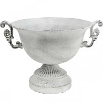Taça copo antigo branco Ø22cm A19cm