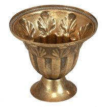 Copo vaso decoração copo metal dourado aspecto antigo Ø13cm Alt.11,5cm