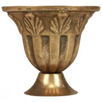 Copo vaso decoração copo metal dourado aspecto antigo Ø13cm Alt.11,5cm
