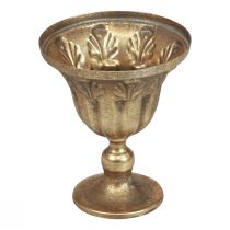 Copo vaso decoração copo de metal ouro antigo Ø13cm Alt.15,5cm