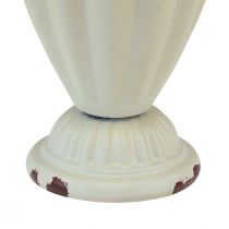 Itens Vaso de metal copo decorativo marrom creme Ø9cm Alt.13cm