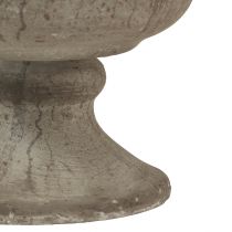 Itens Vaso de copo tigela decorativa de metal cinza antigo Ø13,5cm Alt.15cm