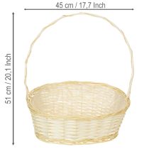 Itens Cesta de presente, cesta de vime, 44 cm x 36 cm