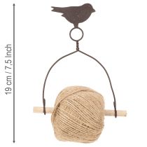 Itens Porta-fitas decorativo e prático, com pássaro, estilo shabby chic.