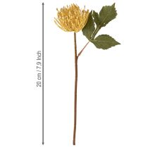 Itens Protea artificial Leucospermum alfineteiro amarelo 30cm 6 peças